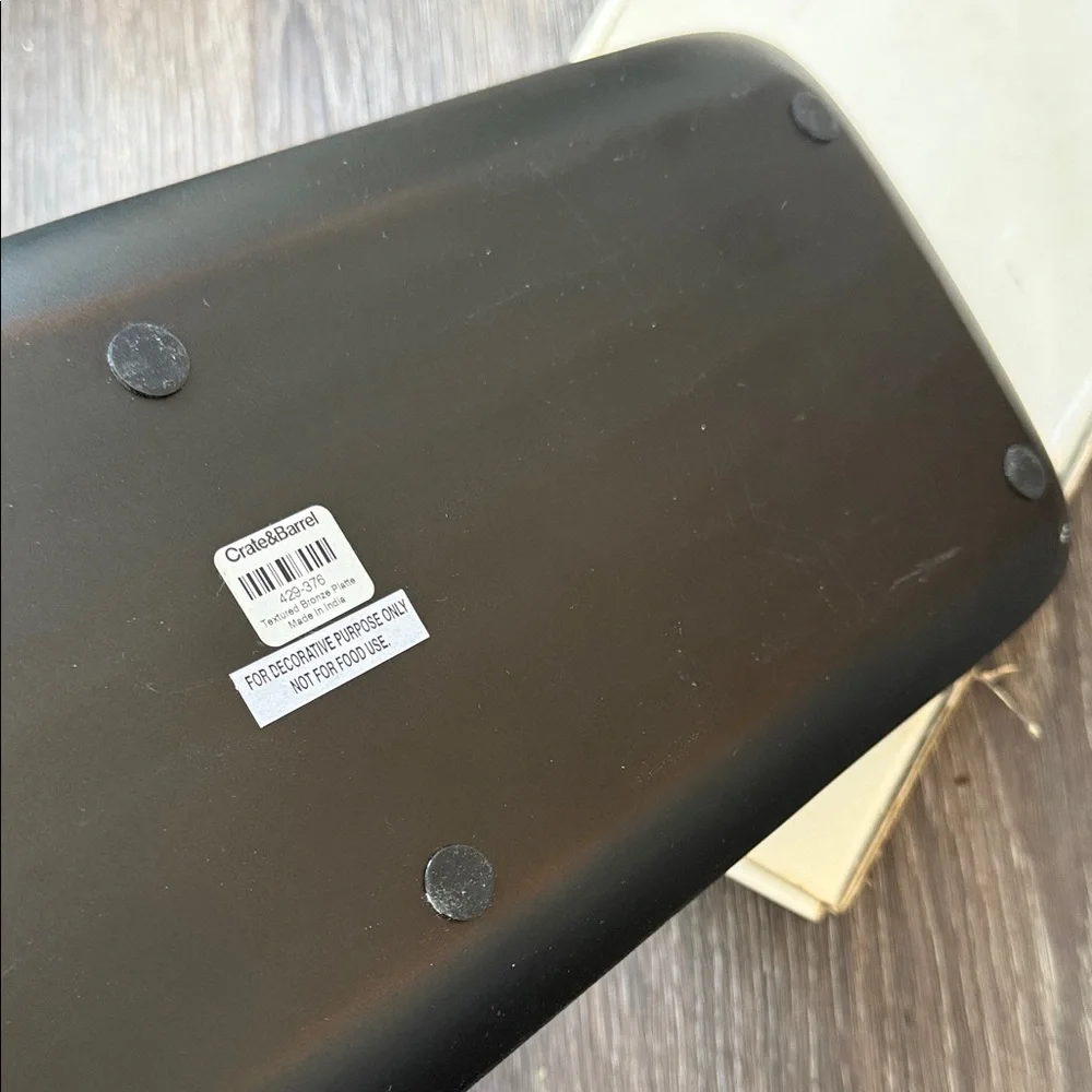 Crate&Barrel Black Decorative Tray